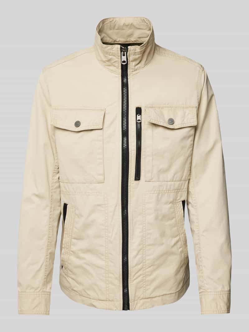 Tom Tailor Regular fit fieldjack van puur katoen met opgestikte borstzakken