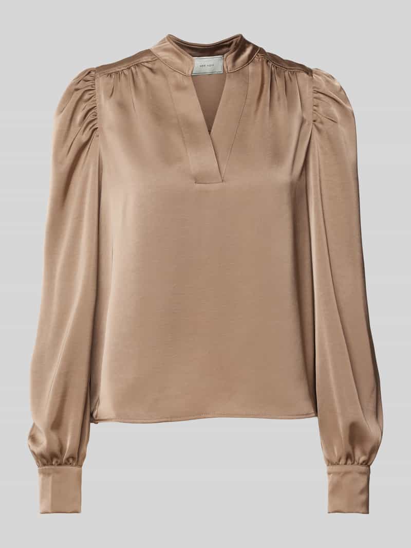 NEO NOIR Regular fit blouse met V-hals model 'Rosslyn'