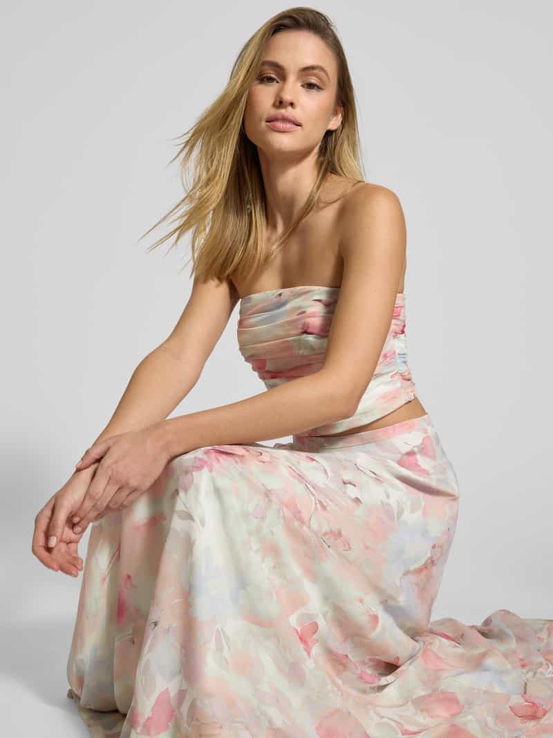 Jake*s Cocktail Korte bandeau-top met plooien