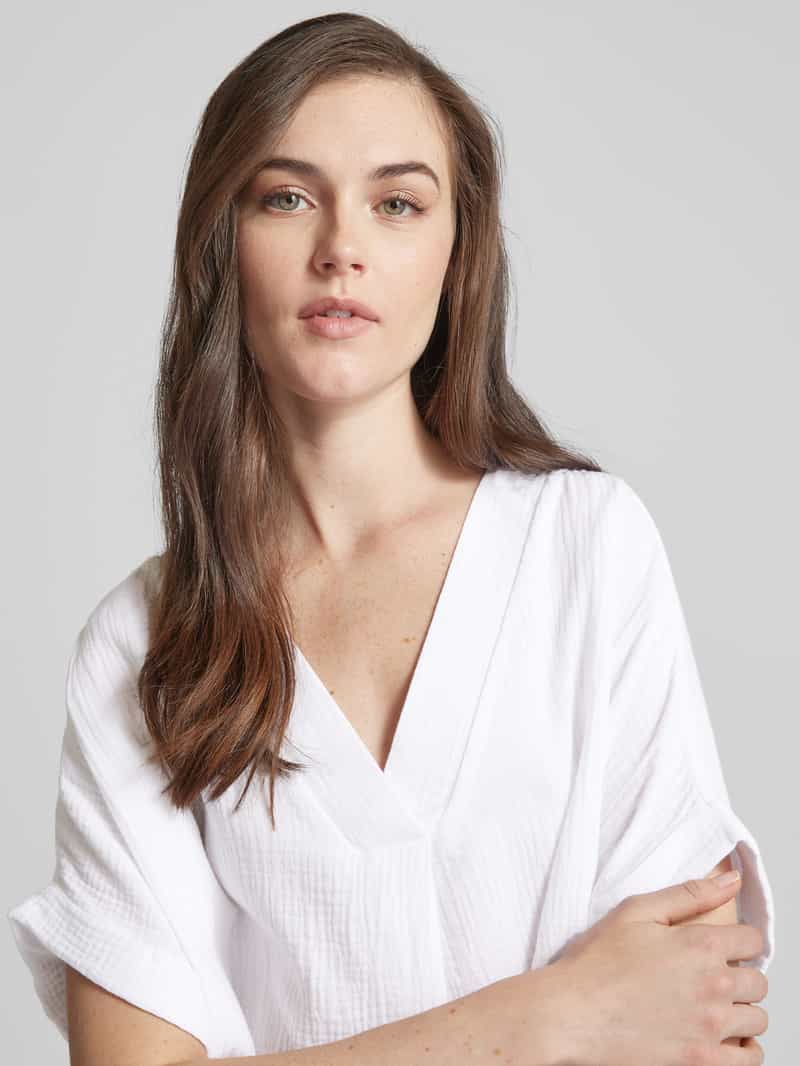 Apricot Blouse met structuurmotief
