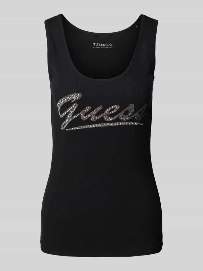 Guess Tanktop met strass-steentjes