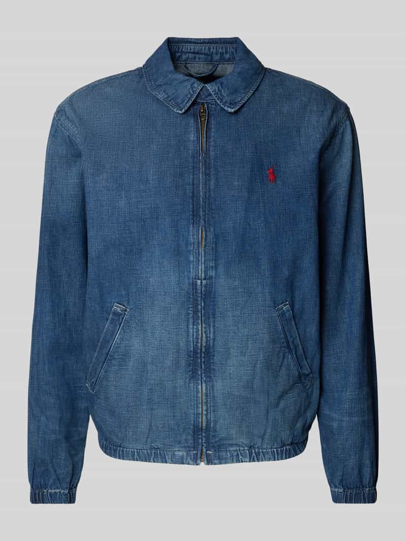 Polo Ralph Lauren Jeansjack met logostitching model 'BAYPORT'