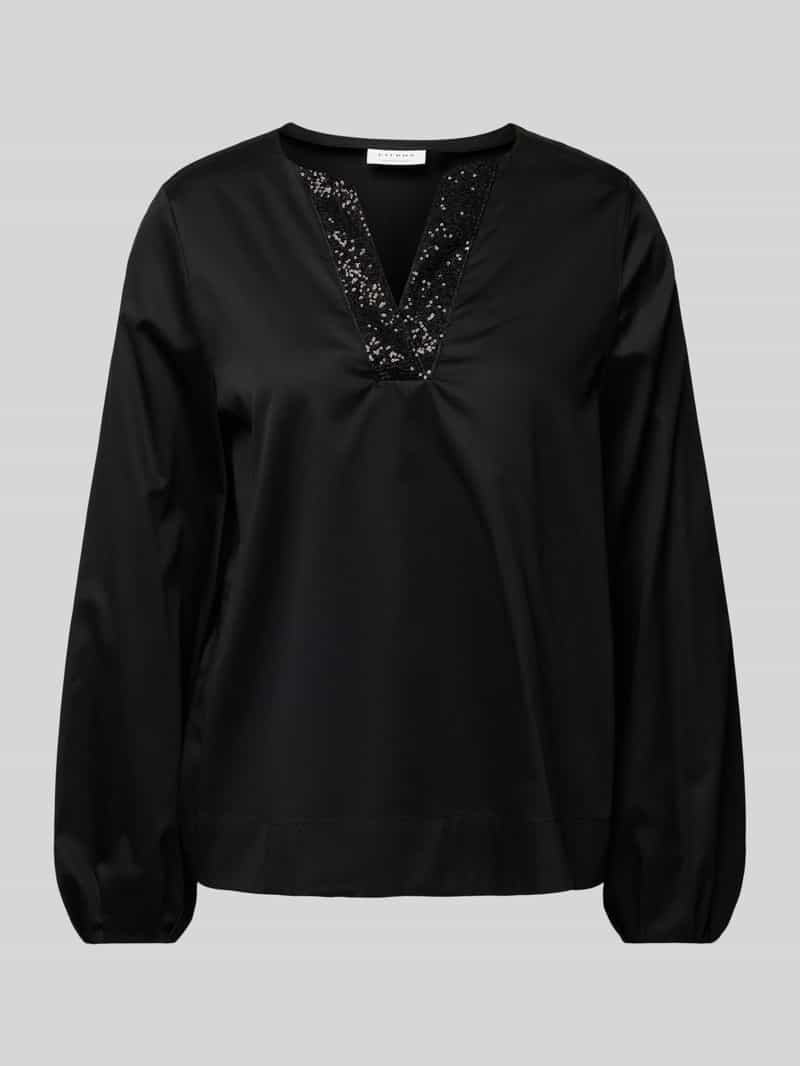 Eterna Regular fit blouse met tuniekkraag