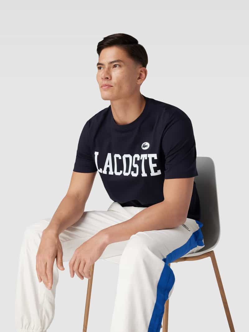 Lacoste T-shirt met labelbadge model 'FRENCH ICONICS'