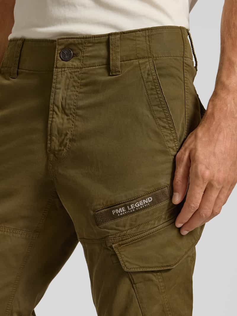 PME Legend Cargobroek met labeldetail en klepzakken model 'Nordrop'