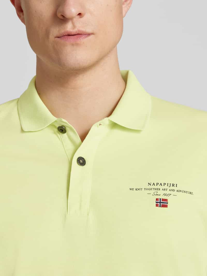 Napapijri Regular fit poloshirt met labelprint model 'elbas'