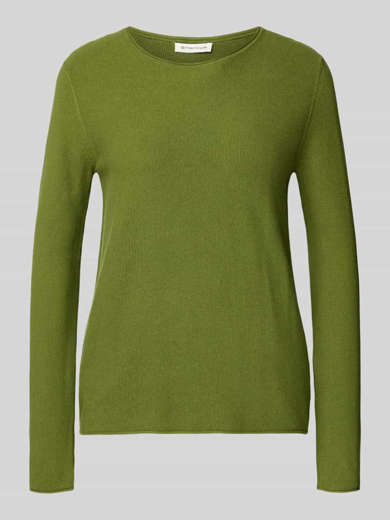 Tom Tailor Regular fit gebreide pullover van een mix van katoen en viscose
