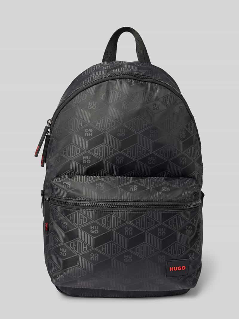 HUGO Rugzak met all-over labelprint model 'Ethon'