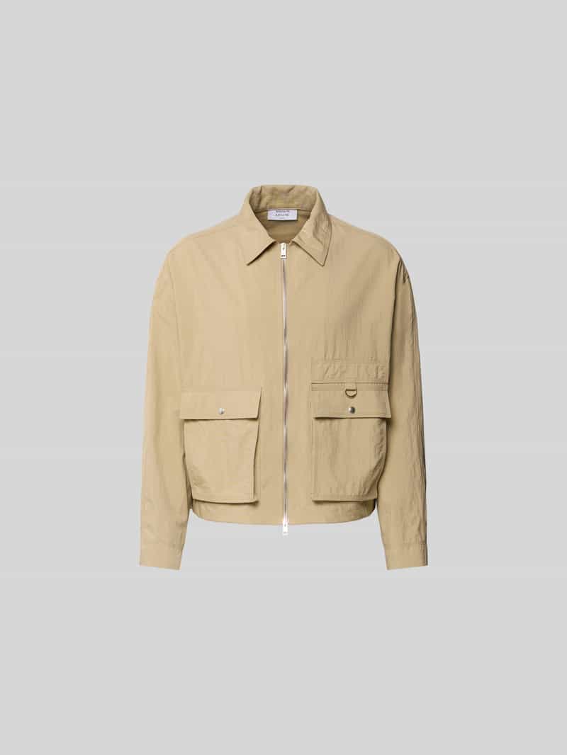 regular fit jack met platte kraag