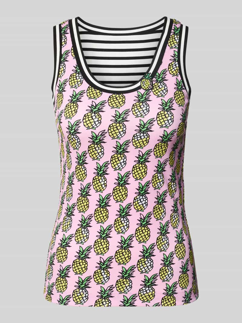 Marc Cain Top in riblook met ronde hals