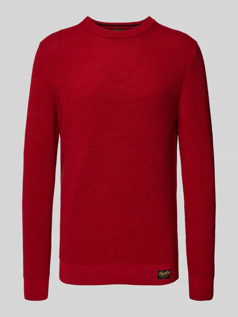 Superdry Gebreide pullover met ronde hals