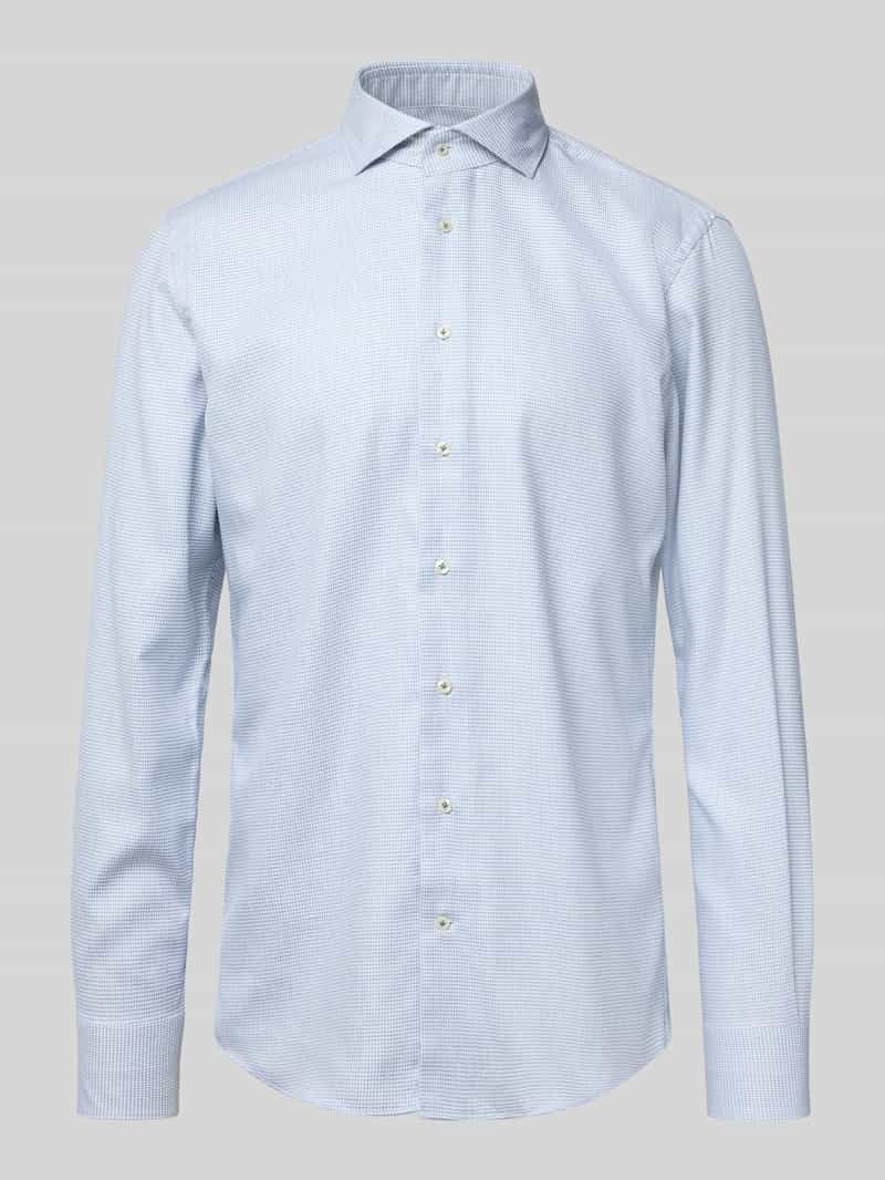 Profuomo Slim fit zakelijk overhemd met haaikraag model 'Cutaway'