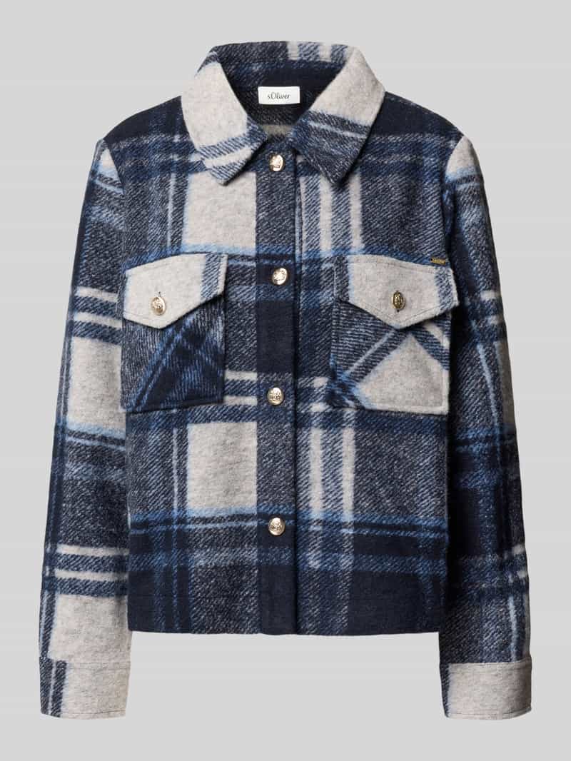 s.Oliver RED LABEL Regular fit wollen jack met sierknopen