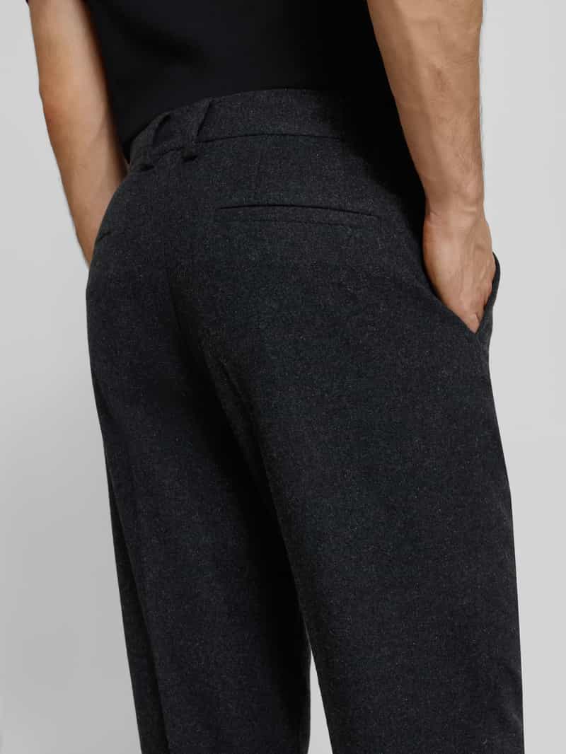 lindbergh Regular fit stoffen broek met persplooien
