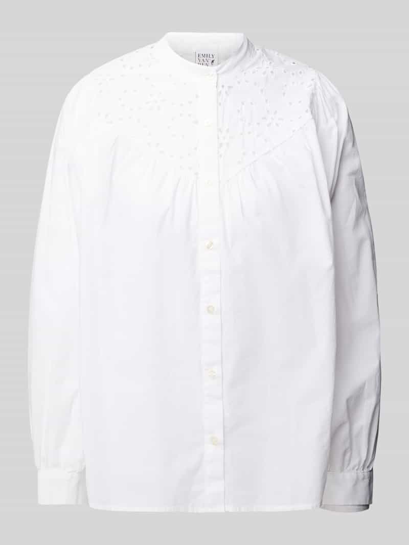 Emily Van den Bergh Relaxed fit overhemdblouse met opstaande kraag