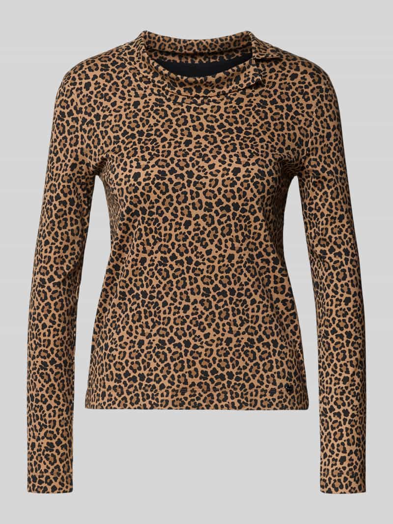Marc Cain Shirt met lange mouwen en opstaande kraag