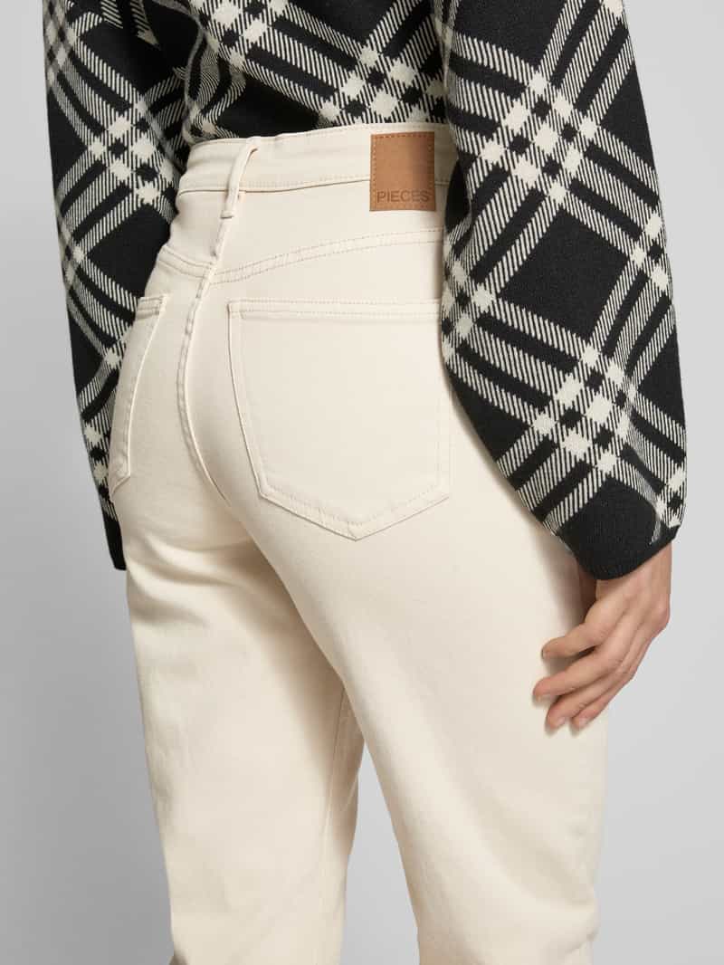 Pieces Straight fit jeans van katoenmix model 'KELLY'
