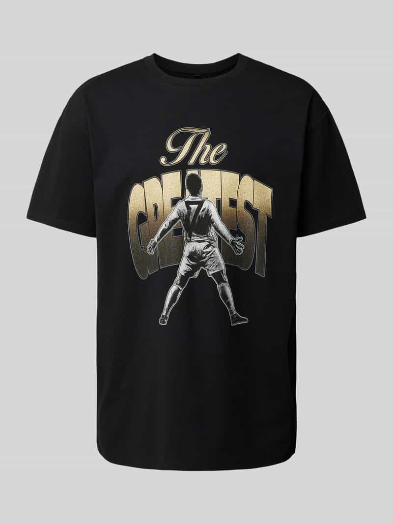 mister tee T-shirt met motief- en statementprint model 'Greatest'