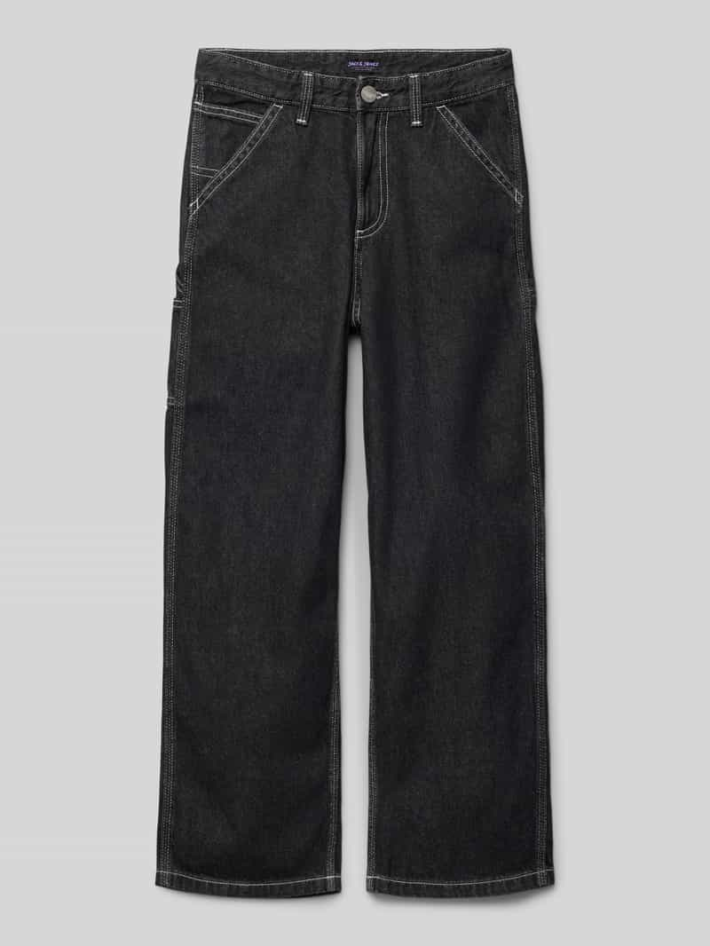 jack & jones Straight leg jeans met labelpatch model 'ALEX CARPENTER'