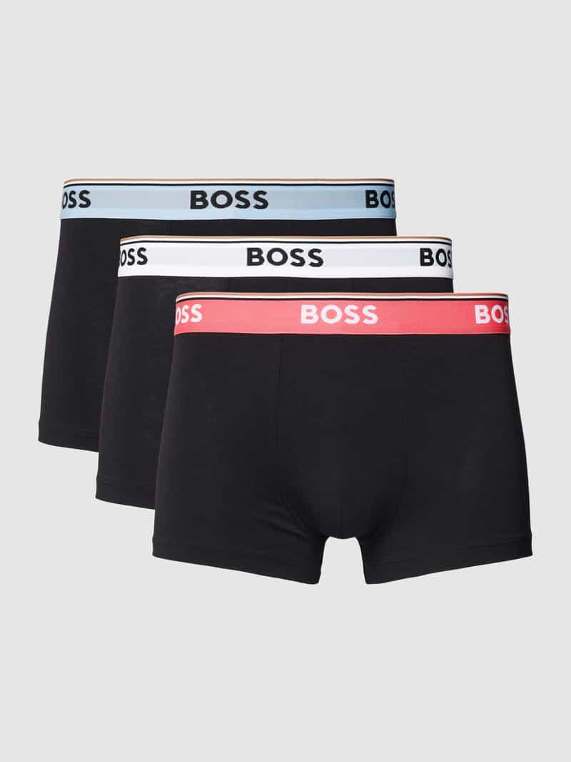 Boss Boxershort met elastische band met logo in een set van 3 stuks