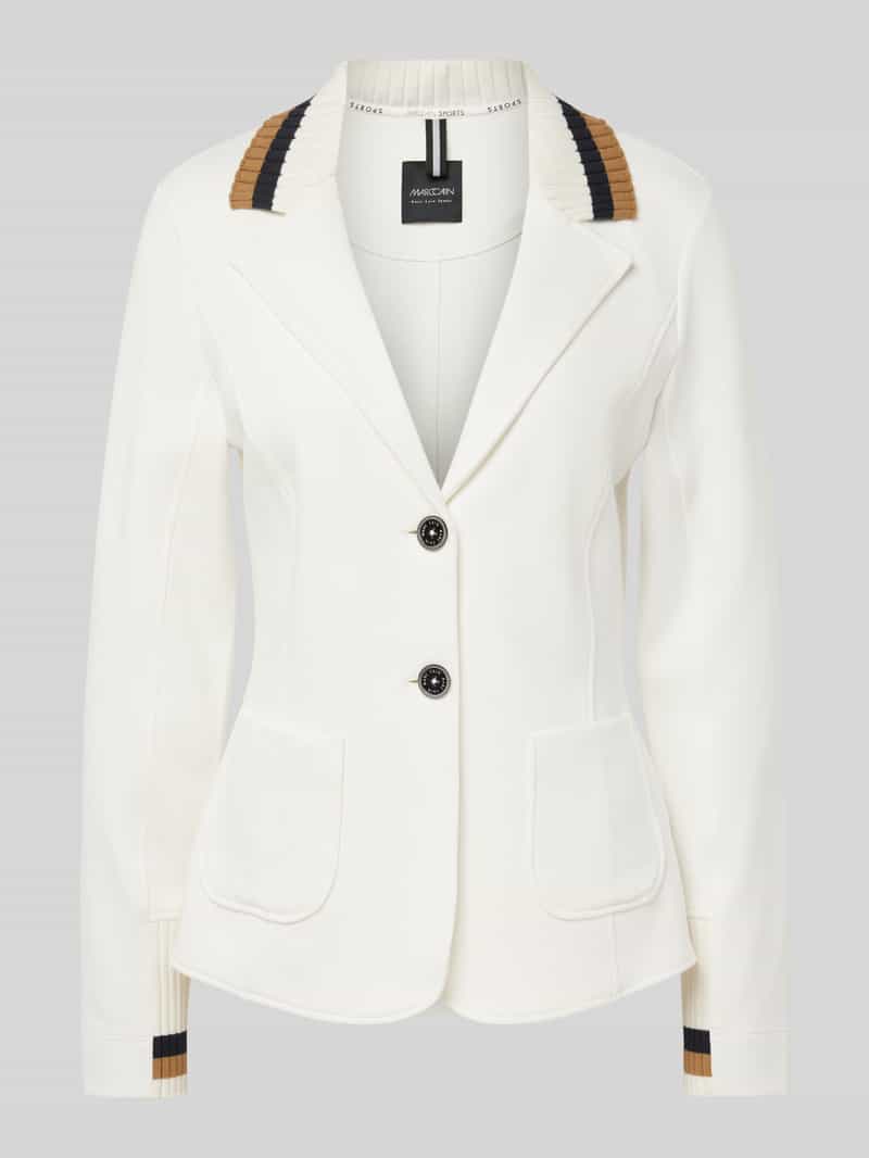Marc Cain Slim fit blazer met contraststrepen