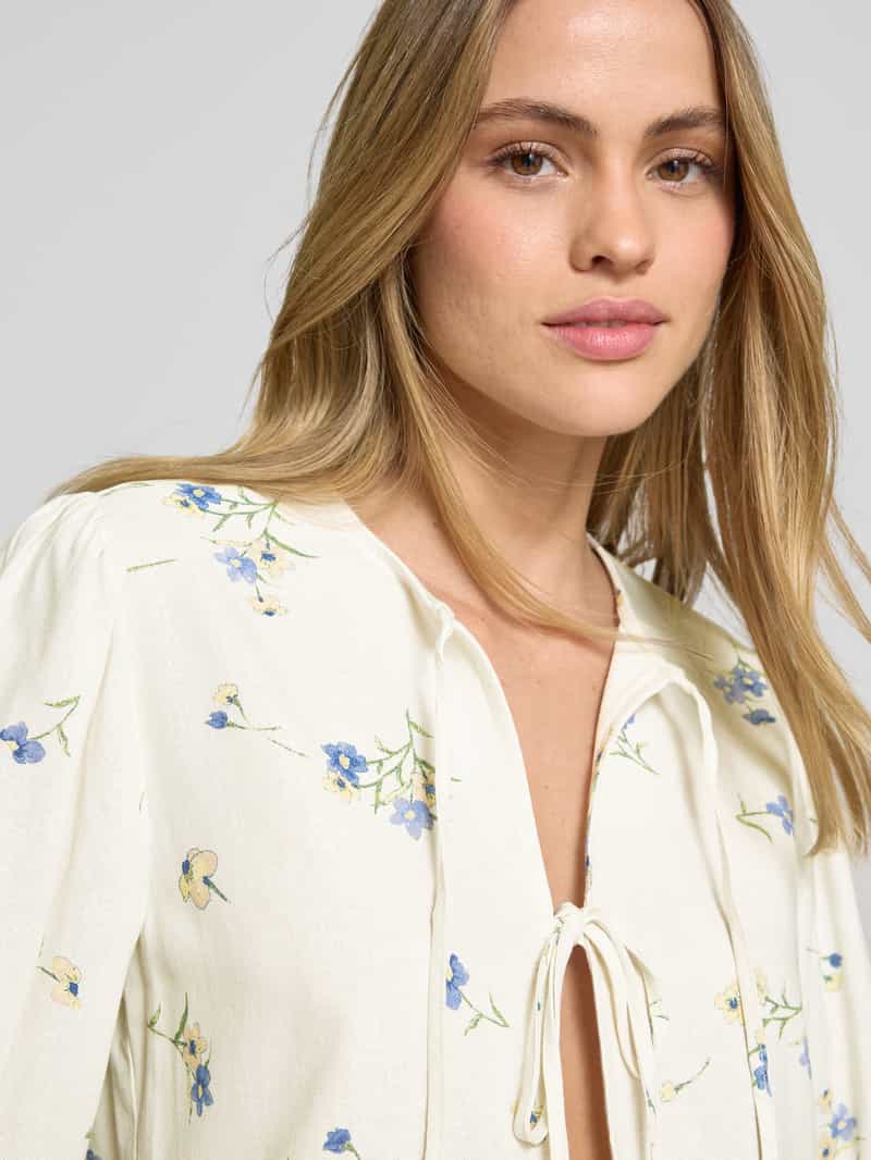 Jake*s Casual Regular fit blouse met koordsluiting