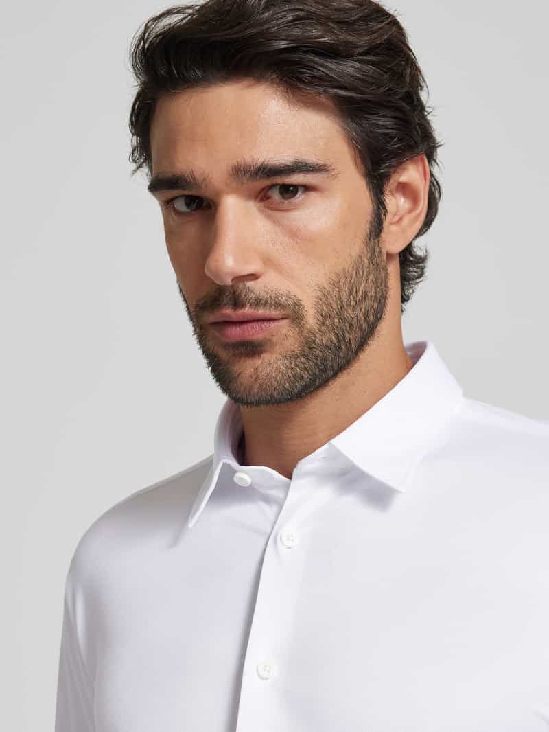 Boss Slim fit zakelijk overhemd met kentkraag model 'Roan'