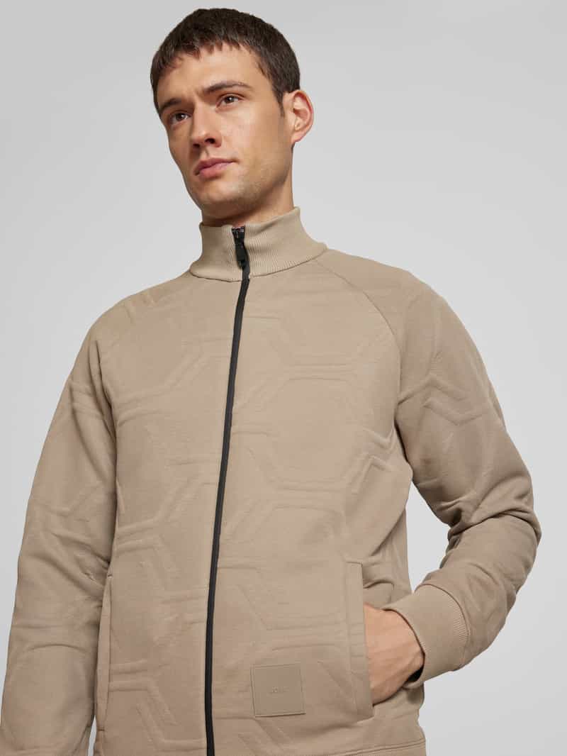 BOSS Green Sweatjack met opstaande kraag