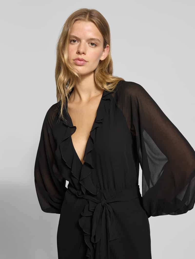 bardot Avondjurk met volants model 'KASSIA'