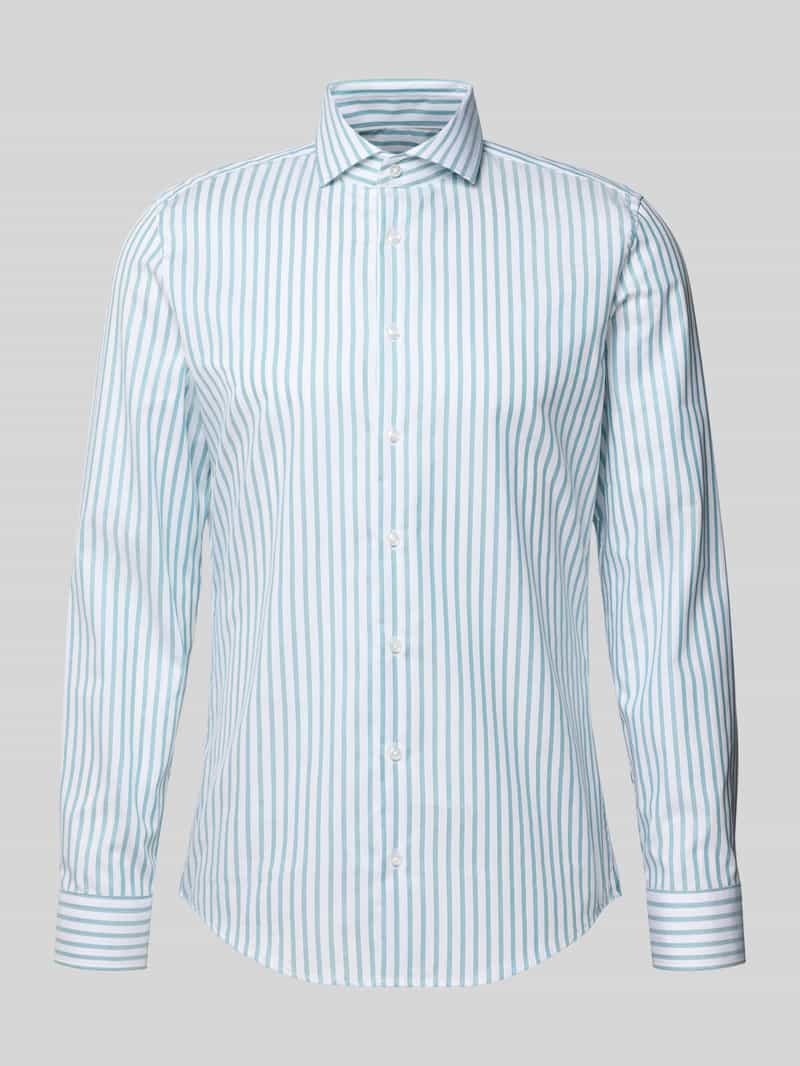 seidensticker Slim fit zakelijk overhemd van katoen met kentkraag