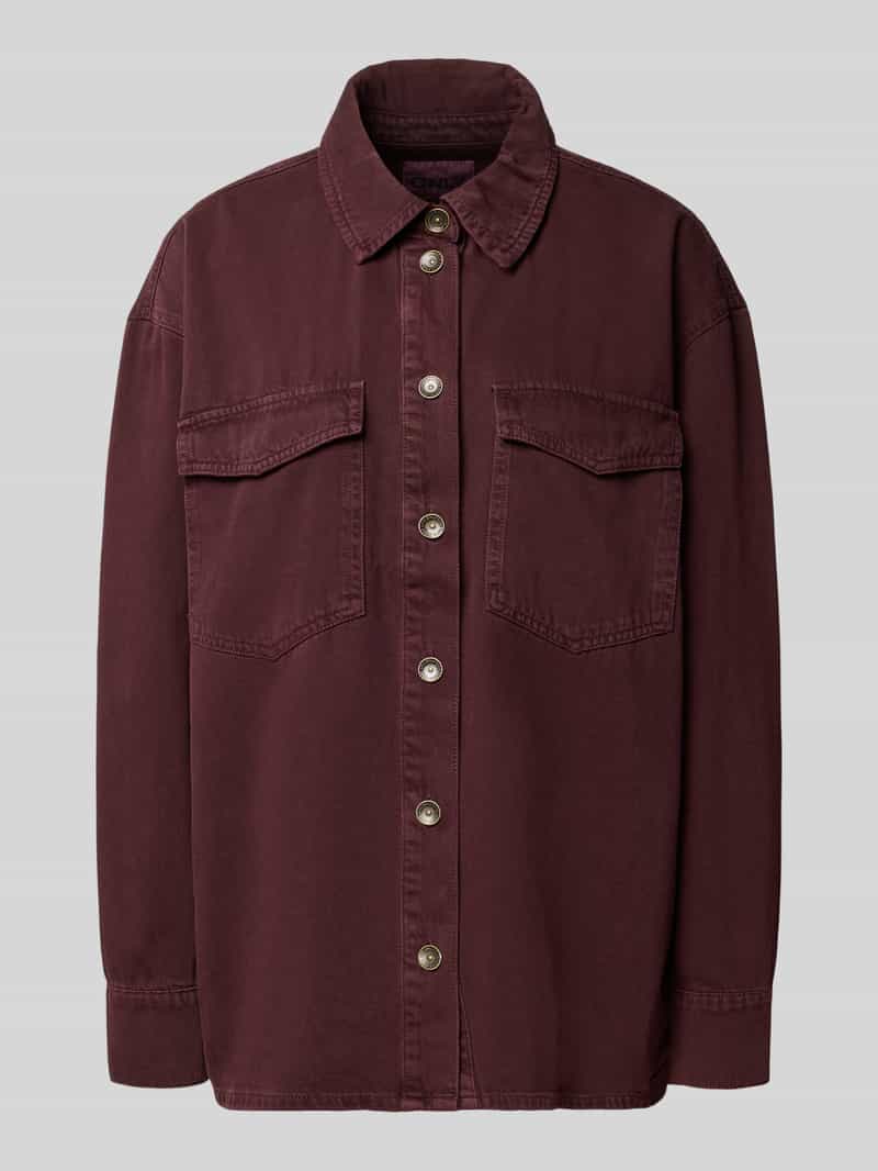 Relaxed fit oversized shirt van pure katoen model 'SILLA'