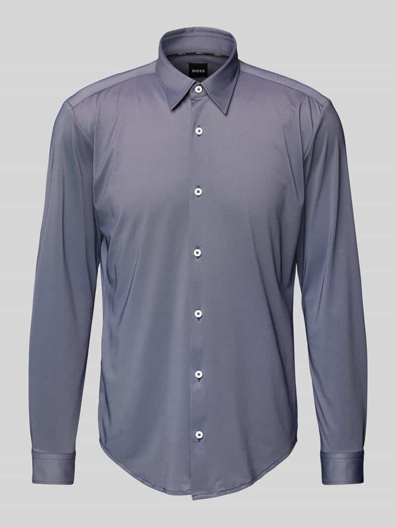 Boss Slim fit zakelijk overhemd met kentkraag model 'Roan'