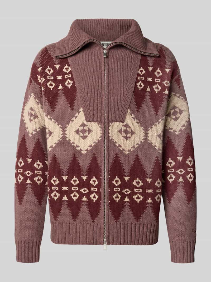 Drykorn Gebreid jack met abstract motief