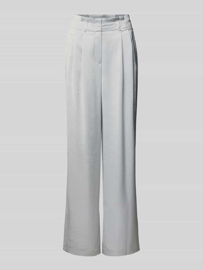 wide fit stoffen broek met plooien
