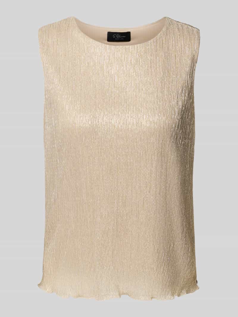 s.Oliver BLACK LABEL Loose fit plissétop met effectgaren