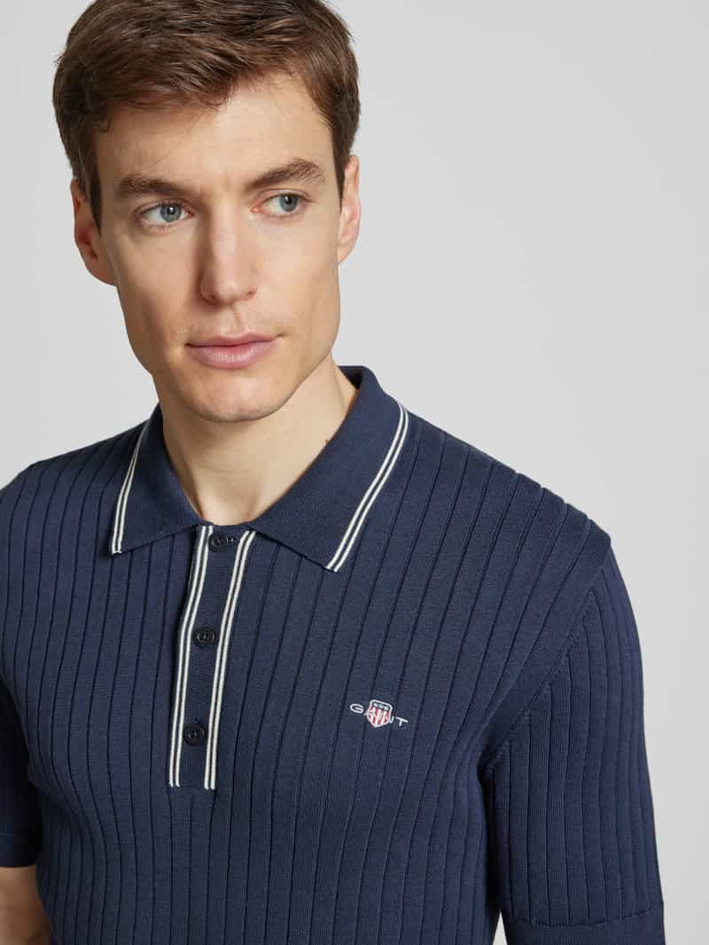 Gant Slim fit poloshirt met labelstitching