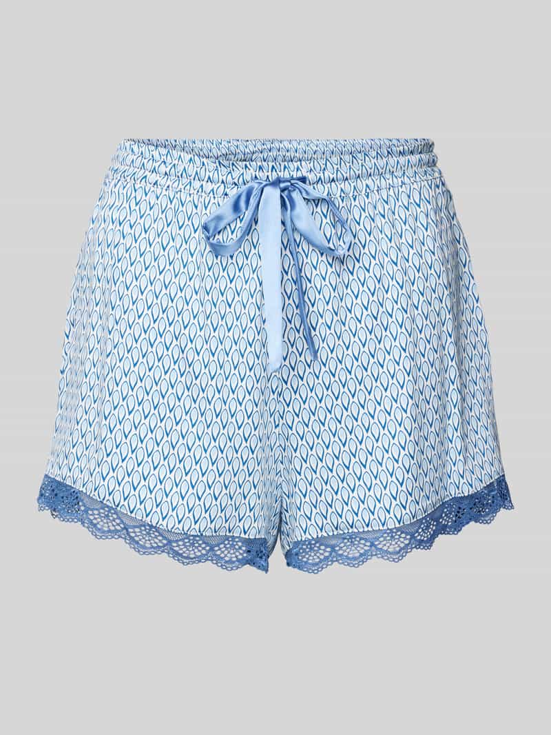 CCDK Copenhagen Relaxed fit korte pyjamabroek met kant model 'Kaitlyn'