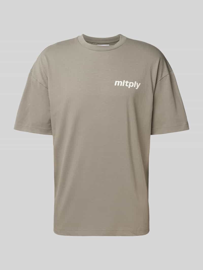 Multiply Apparel Oversized T-shirt met labelprint
