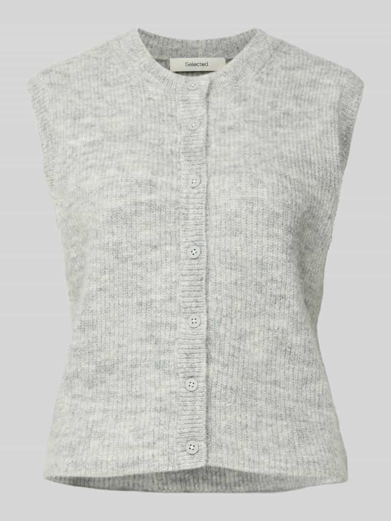 Selected Femme Regular fit mouwloos vest van wolmix model 'LULU'