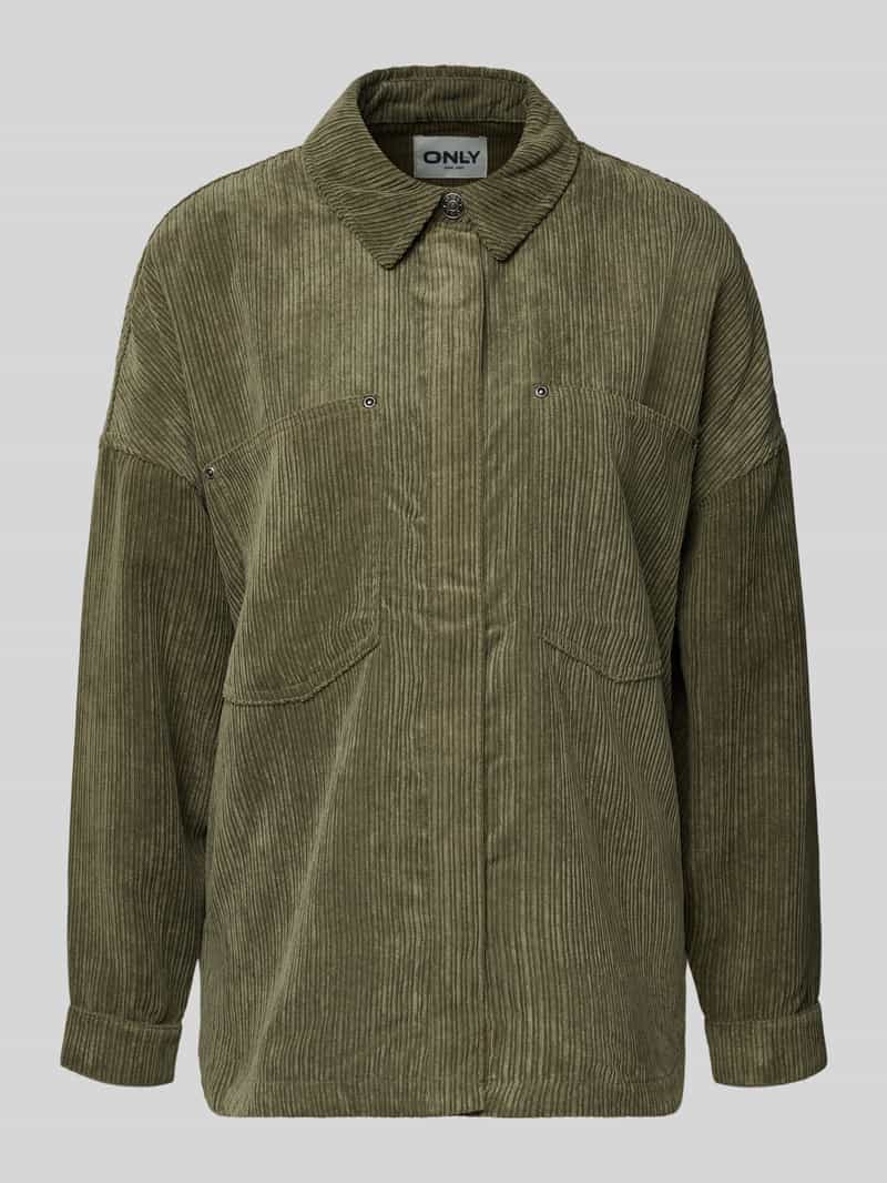 Only Loose fit corduroy blouse met borstzakken model 'JANINE-RAI'