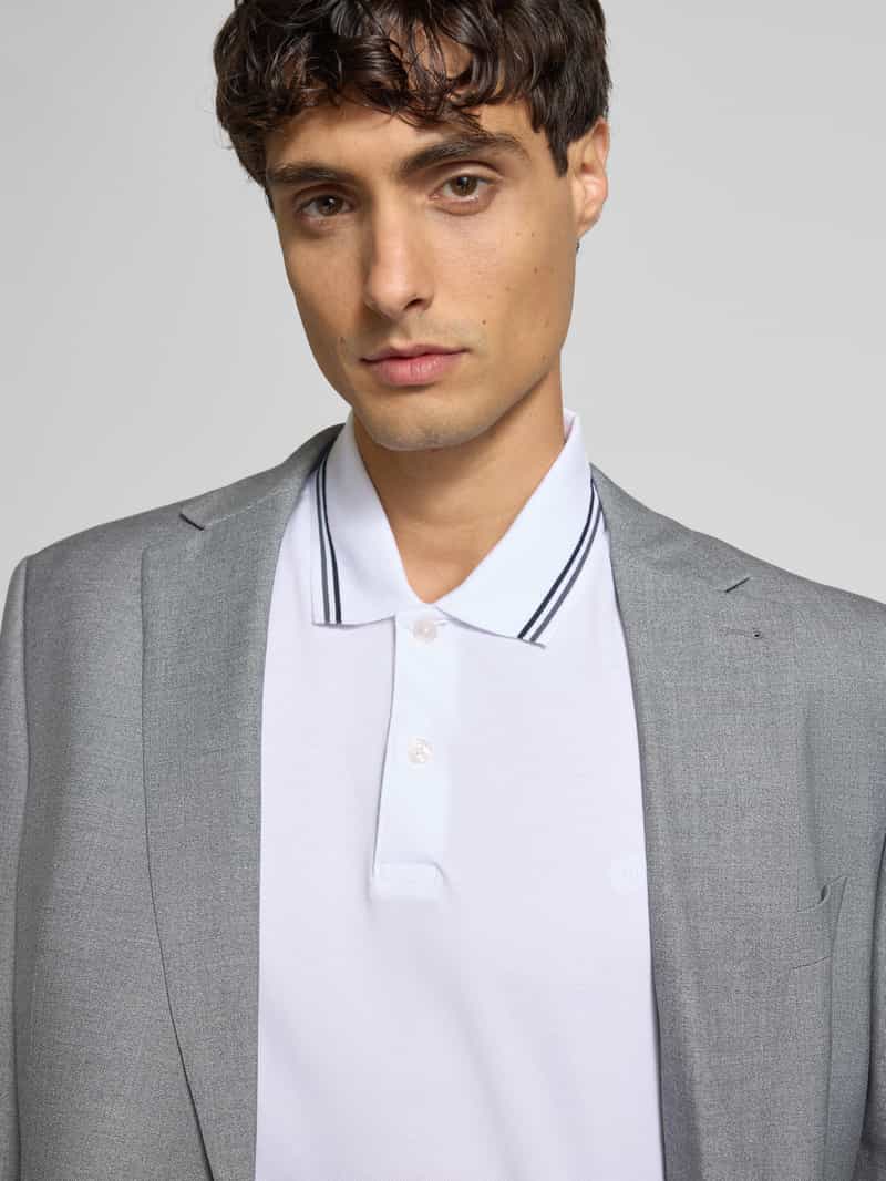 Bugatti Poloshirt met korte knoopsluiting