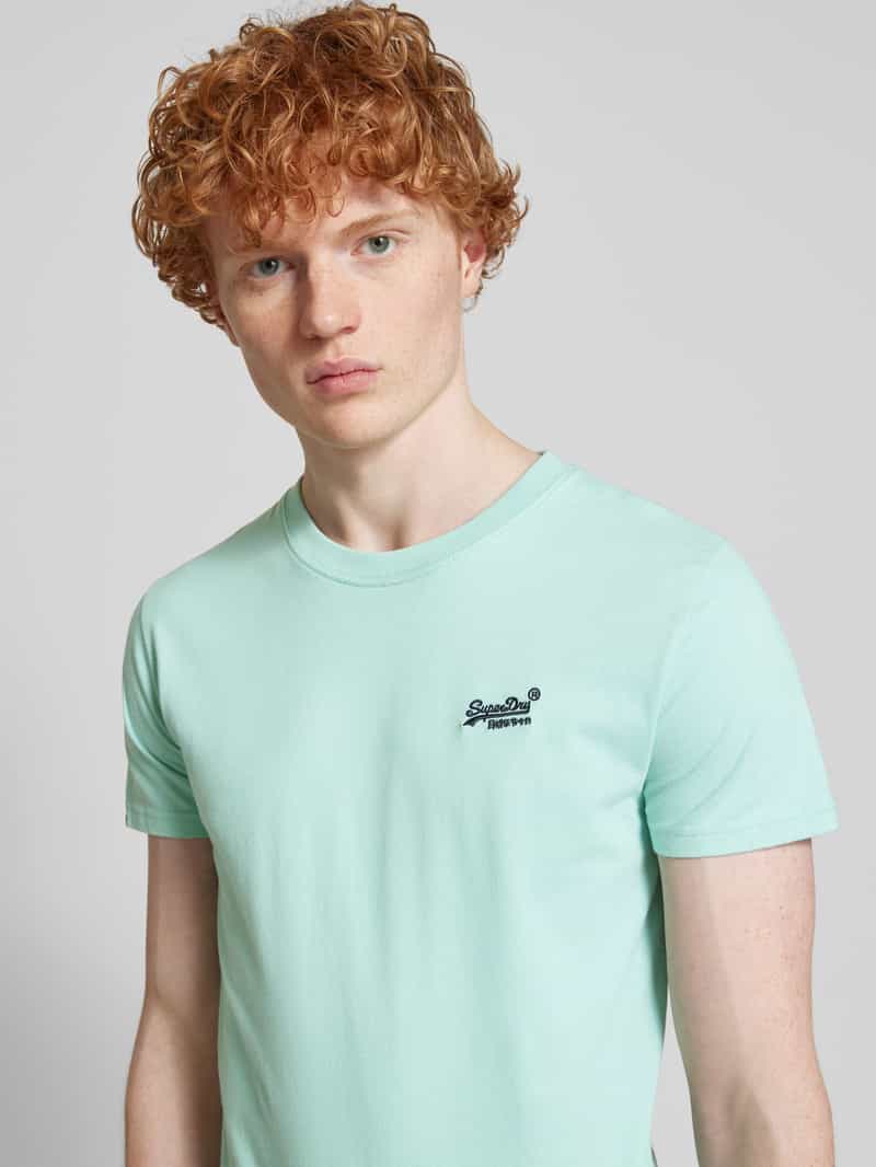 Superdry T-shirt met labelstitching