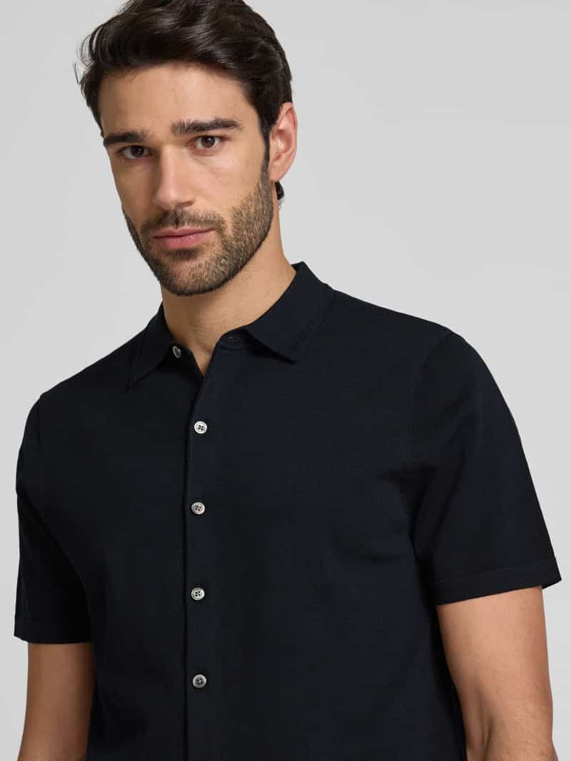 Profuomo Regular fit vrijetijdsoverhemd met halflange mouwen