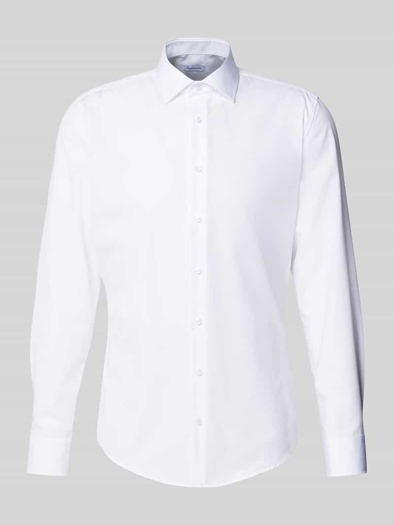Slim fit zakelijk Hemd met Kentkraag van pure Katoen