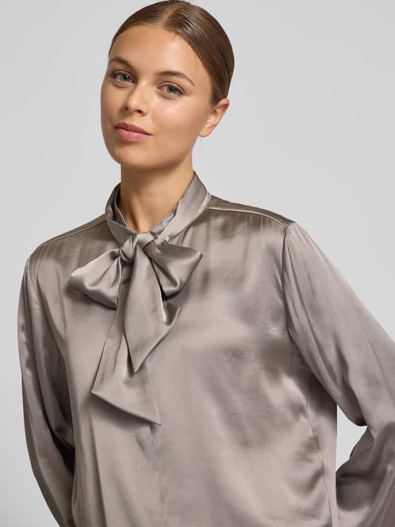 Marc Cain Regular fit strikblouse met blinde knoopsluiting