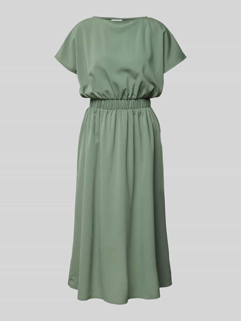 Vila Midi-jurk met elastische tailleband model 'Mathilde'