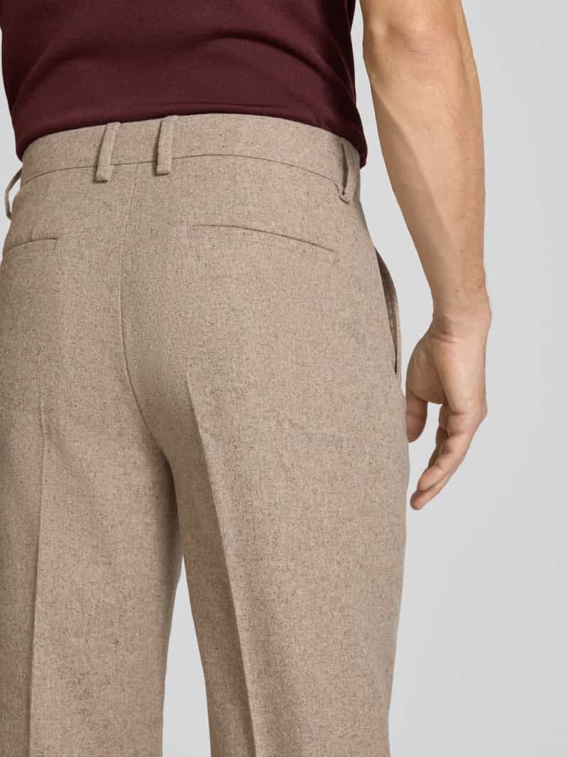 lindbergh Regular fit stoffen broek met persplooien