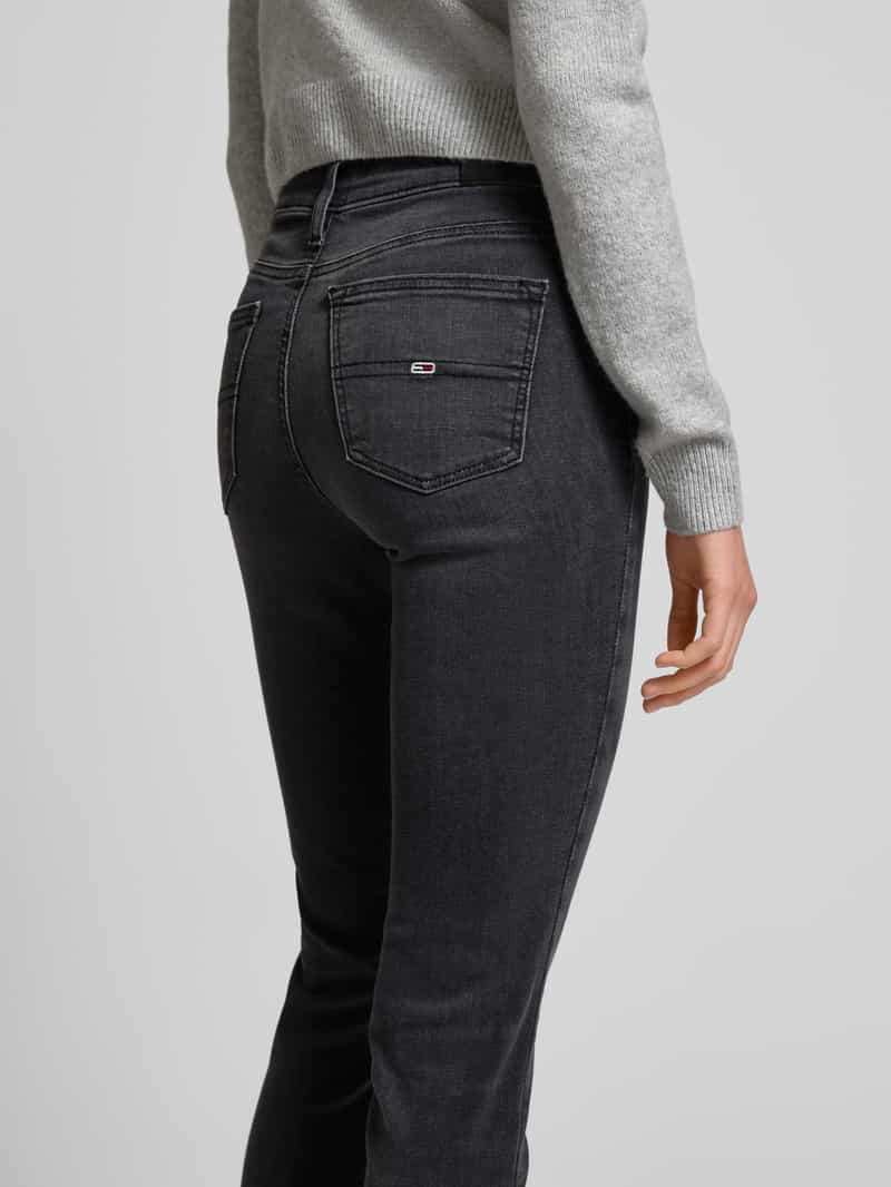 Tommy Jeans Skinny fit jeans met labelstitching model 'NORA'