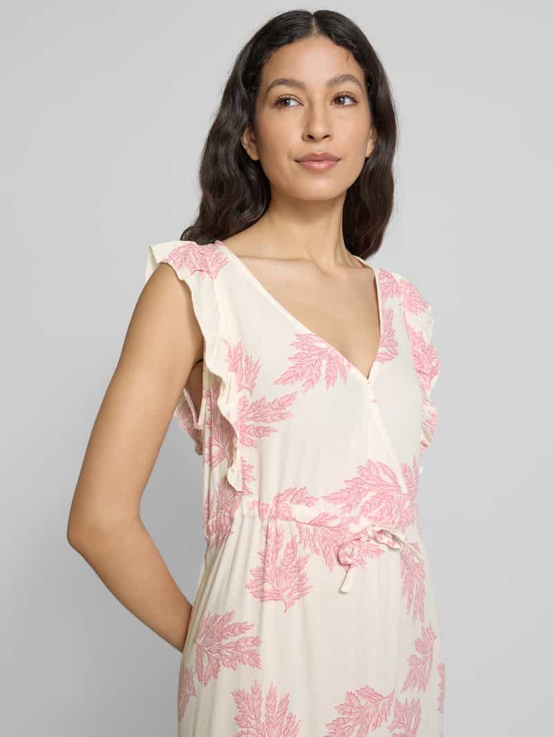 LOLLYS LAUNDRY Midi jurk van viscose in laagjeslook model 'Samo'