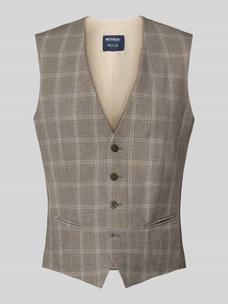 MCNEAL Slim fit gilet met paspelzakken